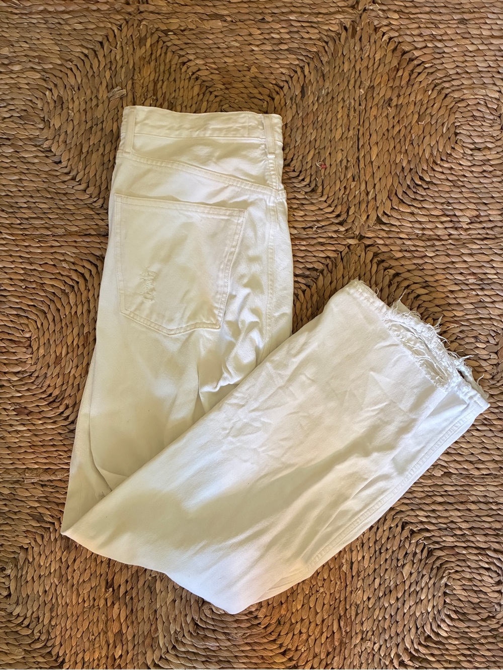 Agolde ripped white 90’s jeans